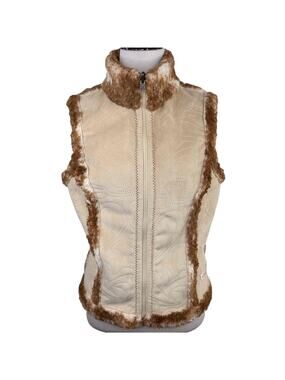Ariat Brown Quilted Zippered Front Vest Size Medium